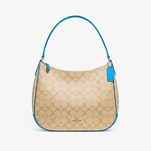 Coach top zip logo hobo bag